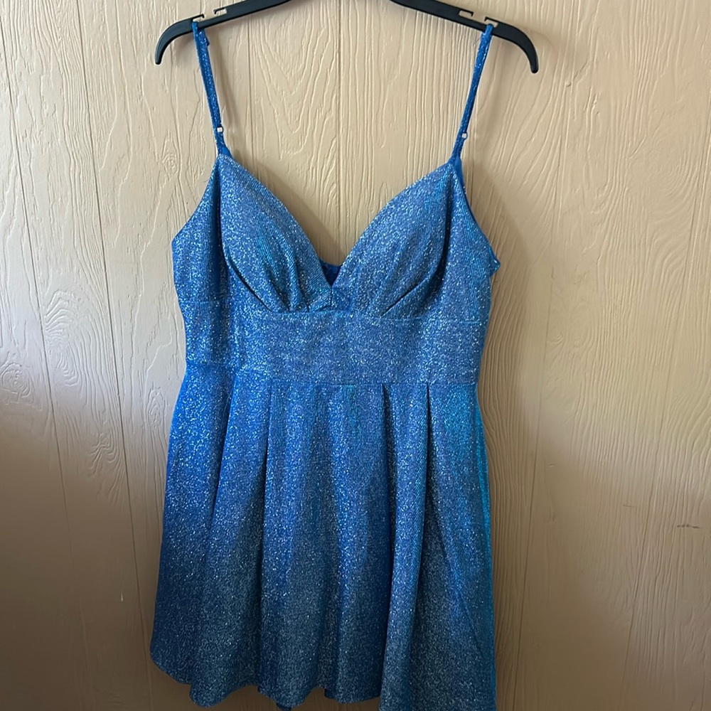 Blue sparkly formal dress